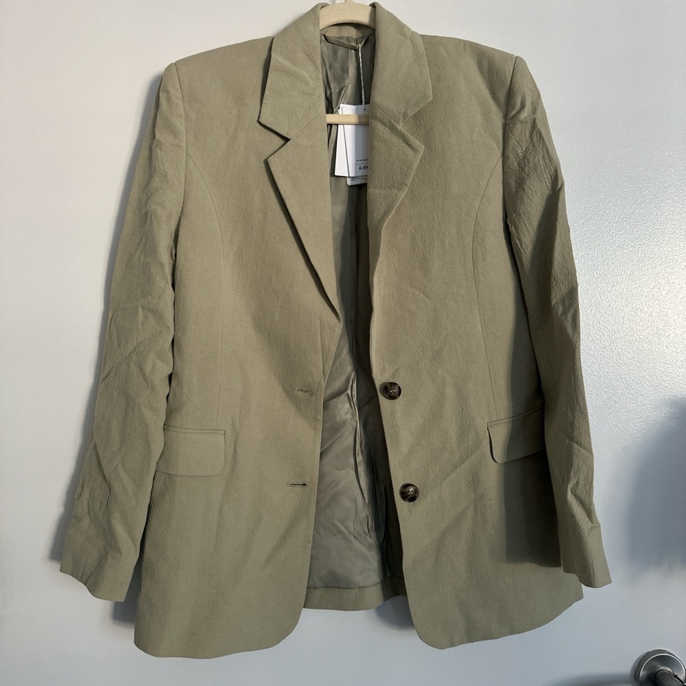 Oversized blazer in sage green
